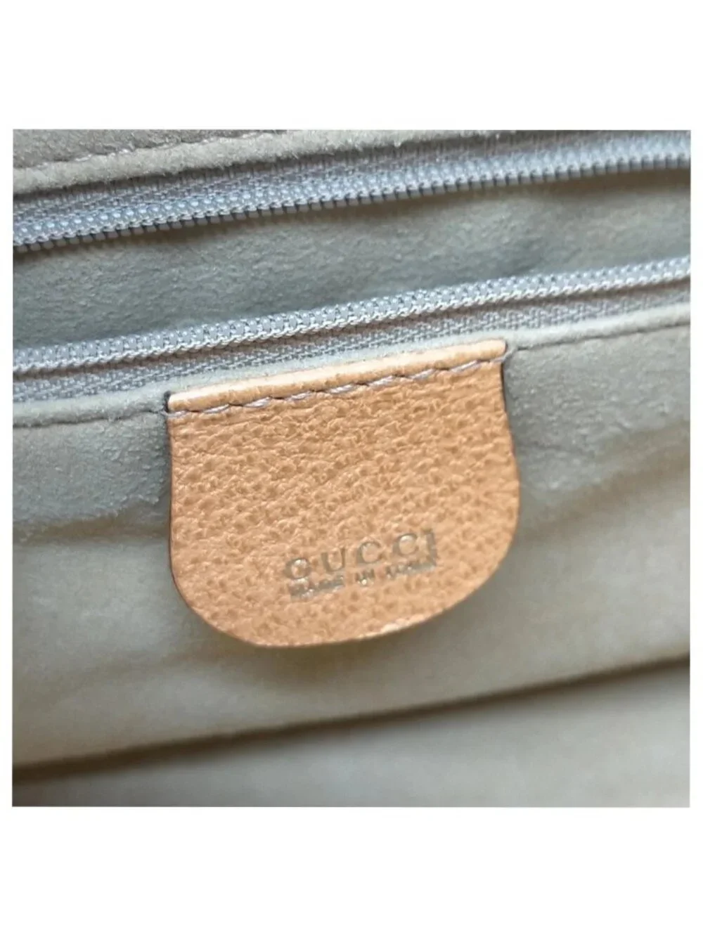 Authentic Vintage Gucci Bamboo Handle Gold Leather Vanity Case Shoulder Bag